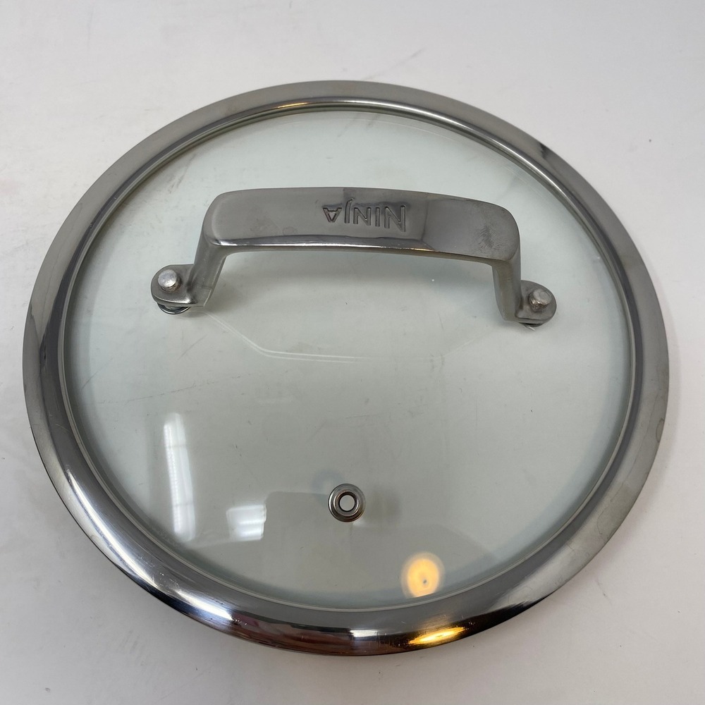 Ninja Inner 7" Outer 7.5" Cookware Lid Glass Stainless Steel Handle Steam Vent